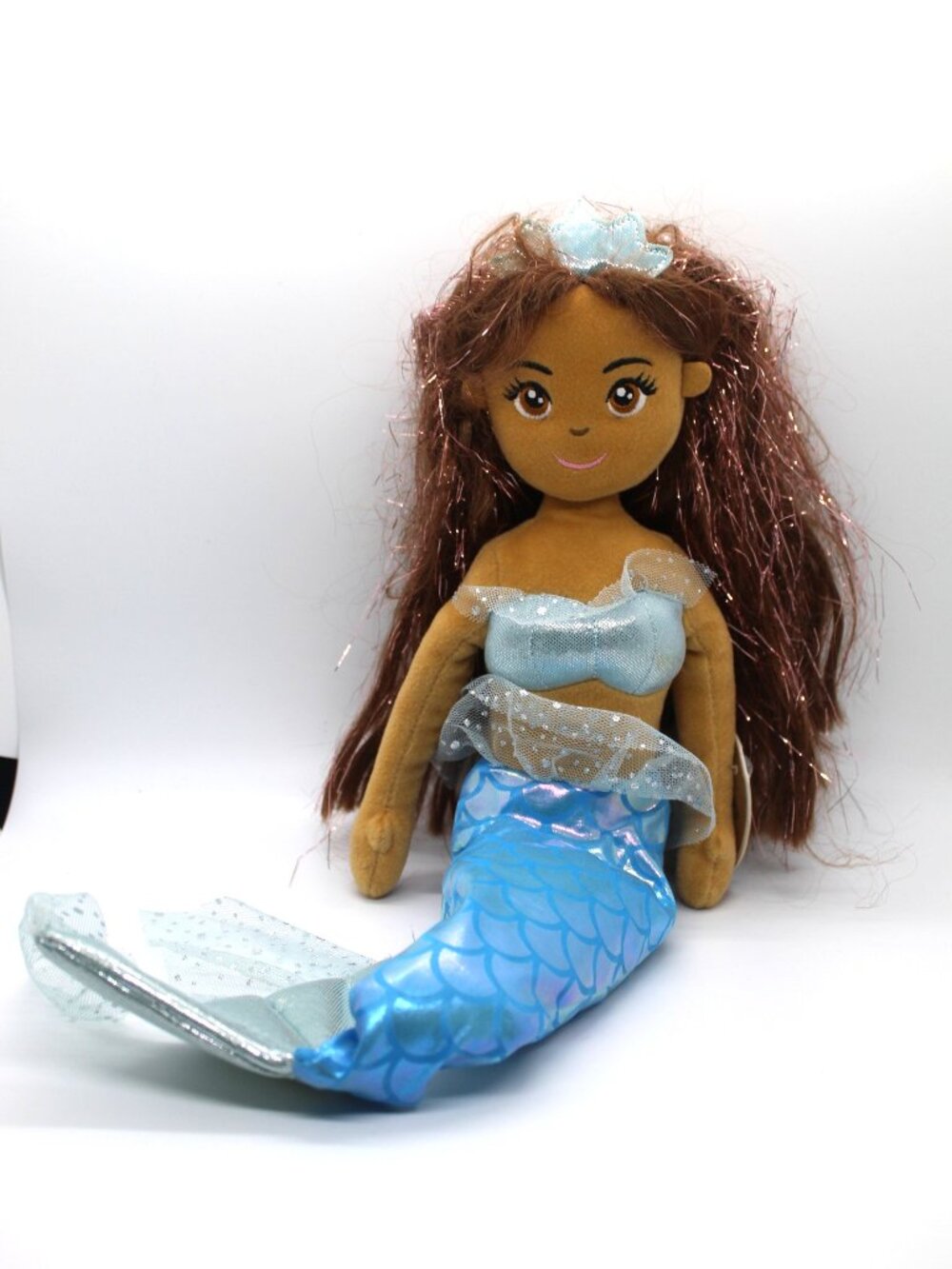 2019 Aurora World Blue Sea Princess Sparkles Yesenia 18” Mermaid Plush Doll NEW